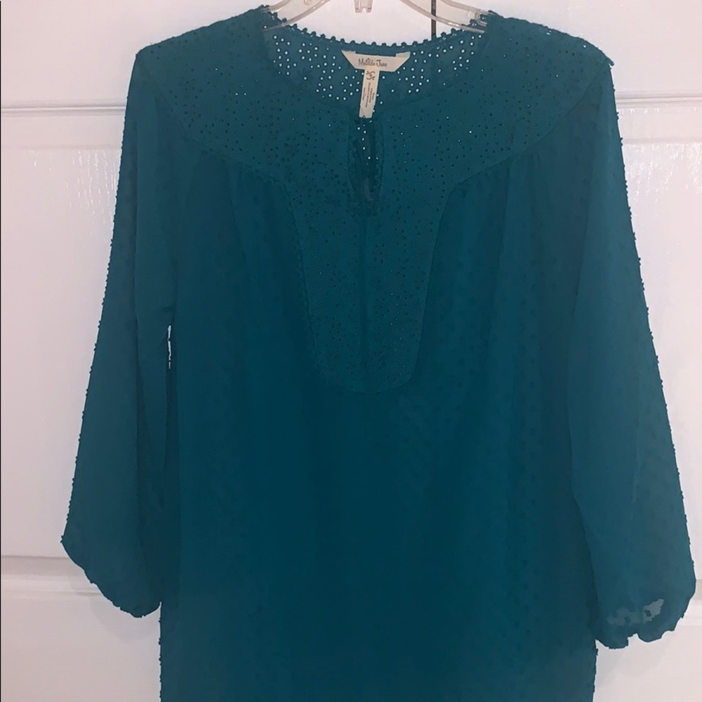 Matilda Jane Eyelet 3/4 Shirt, size small